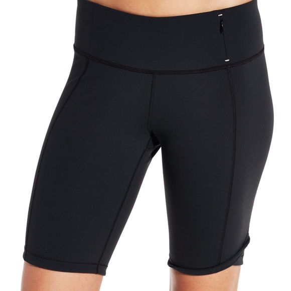 Calia Essential Bermuda Bike Shorts Stretchy Long Solid Black Comfy Work - Picture 2 of 8